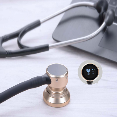 Nouveaux stéthoscopes de médecin d'hôpital en acier inoxydable USB Smart Digital Electronic